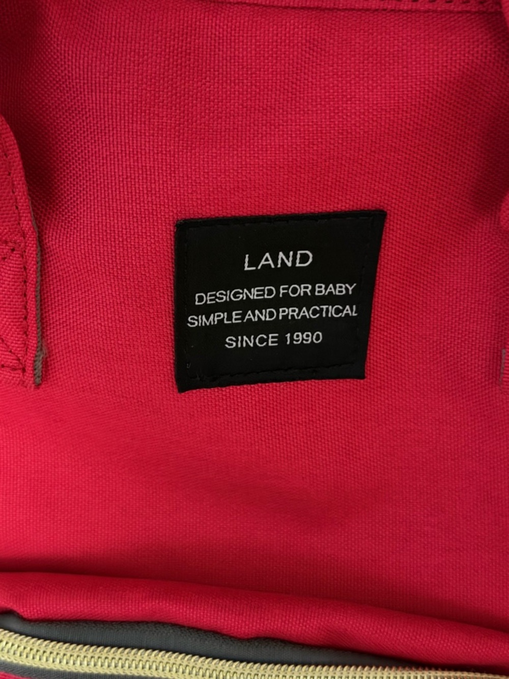 AND Bright Red Canvas LAND Backpack - Picture 5 of 5